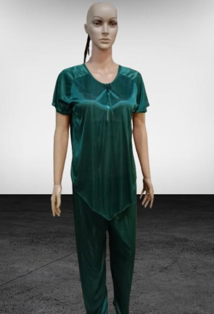 Silk 2 piece green pajama suit Article [ 000055]  Fabric Silk