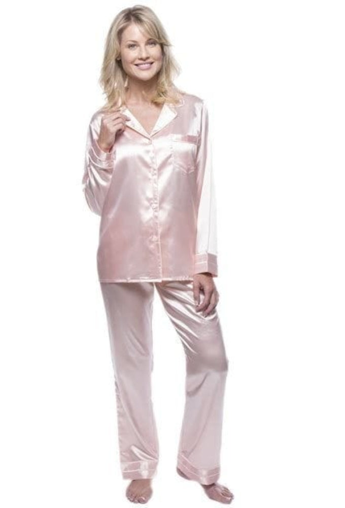 Silk 2 piece pink color pajama suit Article [ 000055] Fabric Silk