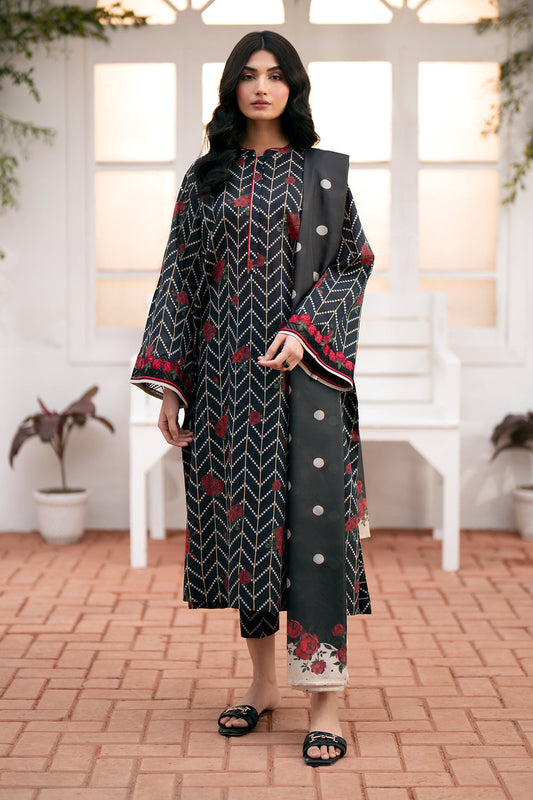 Barouqe-3 Pcs Lawn Suit Front & Back Shirt Digital Printed With Lawn Voil Digital Duppatta-AB#1081