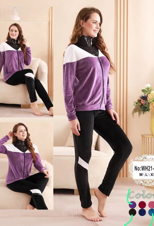 Zipper track suit Soothing fabric usable in both summer and winte Availble colour Pink[000000]